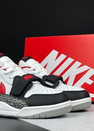 Nike jordan legacy 312 low білі з чорнимчервоні