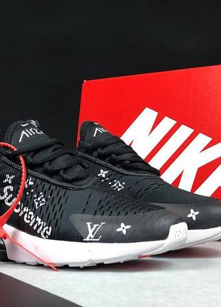 Nike air max 270 supreme x lv чорні з білим