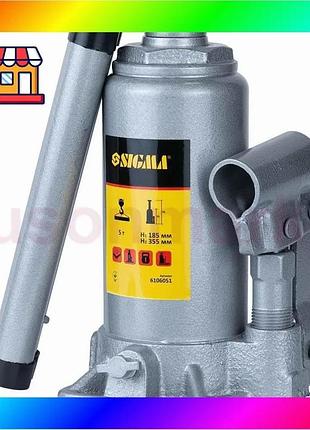 Bs домкрат гидравлический бутылочный best mix 5т h 185-355мм standard sigma (6106051) bas77/n