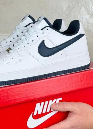 Nike air force 1 low  білі із темно синім