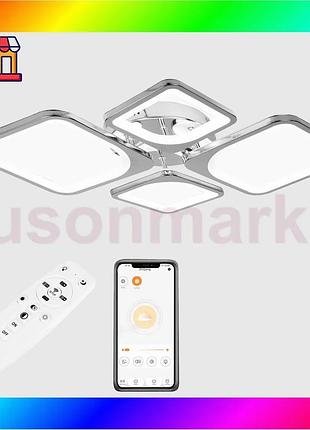 Bs потолочная led люстра, best mix светодиодный светильник sunlight хром 5631/2+2 bas77/n