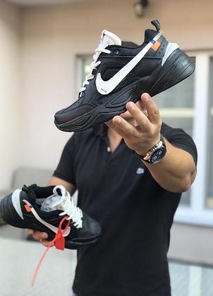 Nike м2k tekno чорні з білим