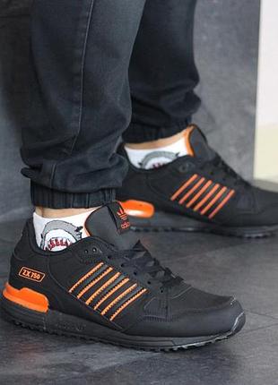 Adidas zx 750  чорні з помаранчевим
