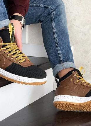 Nike lunar force 1 duckboot  червоні 3