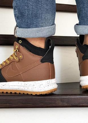 Nike lunar force 1 duckboot  червоні 4