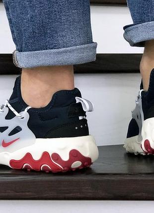 Nike react presto  темно сині з бежевим 3