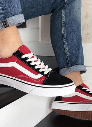 Vans червоні з чорним