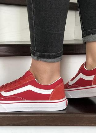 Vans червоні 3