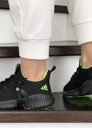 Adidas чорні із салатовим
