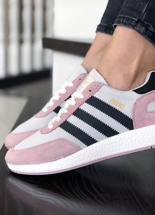 Adidas iniki білі з рожевим
