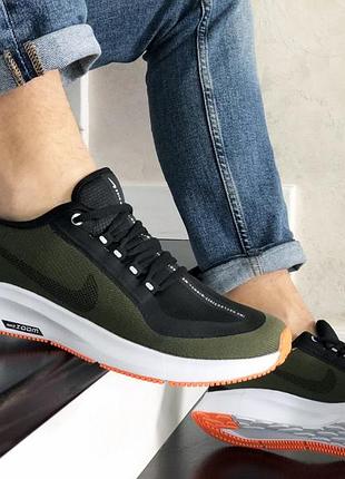 Nike run utility темно зелені з білим