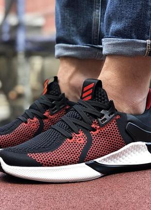 Adidas чорно червоні з білим