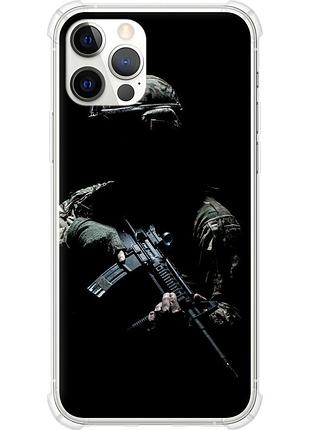 Чехол силикон с усиленными углами патриотический на телефон iphone 12 pro защитник v3 "5226sp-2052-58250"