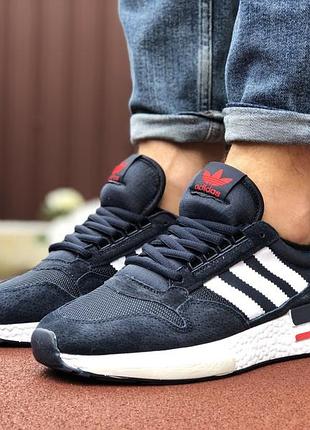 Adidas zx 500 rm темно сині з білим