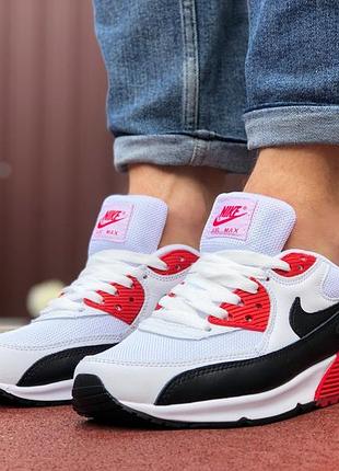Nike air max 90 білі з червоним