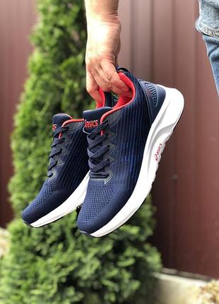 Asics сині з білимчервоні