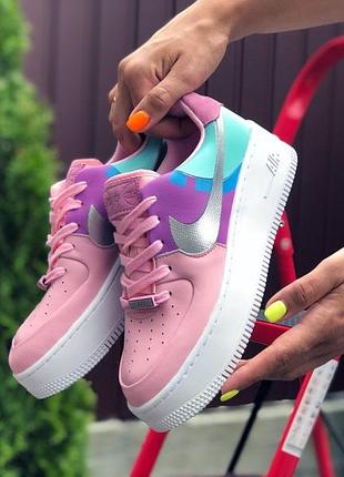 Nike air force 1 рожеві з фіолетовим