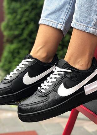 Nike air force 1 shadow чорні з білим