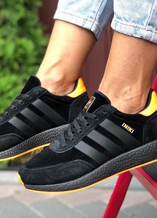 Adidas iniki чорні з помаранчевим