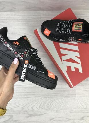 Nike air force 1 just do it чорні