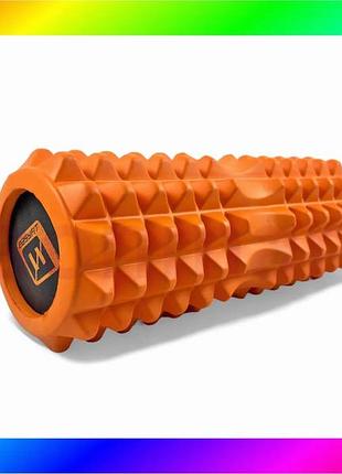 Bs массажный ролик easyfit best mix solid roller v.1.2s 33х13 см оранжевый bas77/n