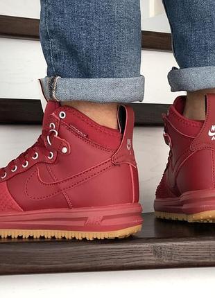 Nike lunar force 1 duckboot червоні 3
