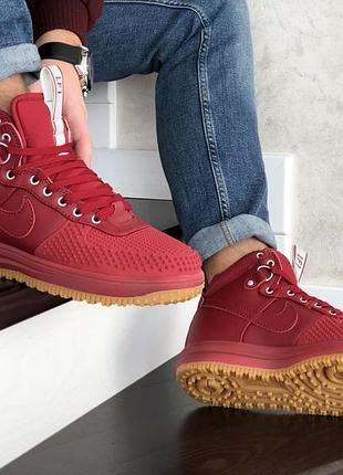 Nike lunar force 1 duckboot червоні 4