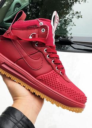 Nike lunar force 1 duckboot червоні 5