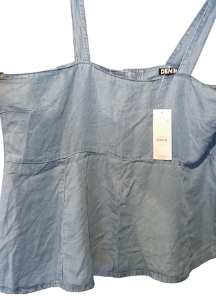 Denim,новий легкий джинсовий топ р.18