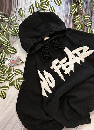 Оверсайз no fear x h&m худі/светр m karl kani style