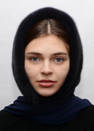 Женский норковый капор на голову1 фото