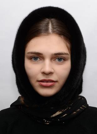 Жіночий норковий капор на голову
