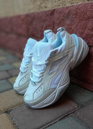 Nike m2k tekno белые с серым