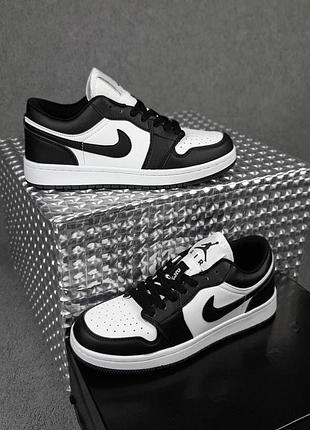 Nike air jordan 1 low низкие белые с черным