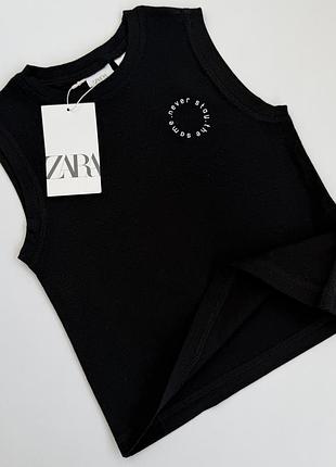 Стильна чорна майка для дітей р.80,92,98 zara