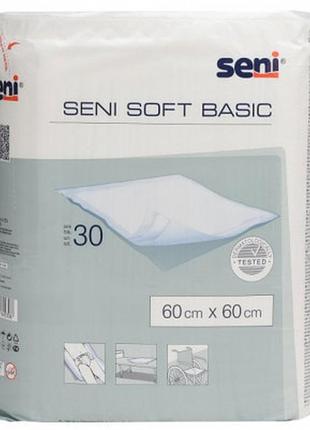 Пелюшки для малюків seni soft basic 60х60 см 30 шт (5900516692308)