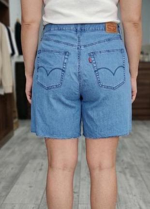 Шорти жіночі levi’s блакитні l (100% lyocell)