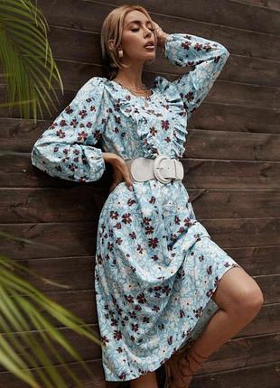 Комфортное с объемными рукавами платье 👗