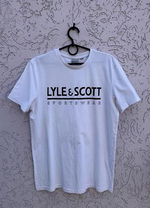 Біла чоловіча футболка lyle & scott оригінал брендова
