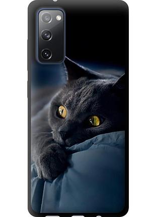 Чехол tpu на телефон samsung galaxy s20 fe g780f дымчатый кот "825b-2075-58250"