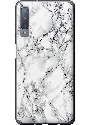 Чехол силиконовый на телефон samsung galaxy a7 (2018) a750f мрамор белый "4480u-1582-58250"