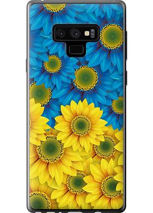 Чохол силіконовий патріотичний на телефон samsung galaxy note 9 n960f жовто-блакитні квіти "1048u-1512-58250"