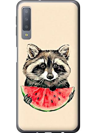 Чехол силиконовый на телефон samsung galaxy a7 (2018) a750f енотик с арбузом "4605u-1582-58250"