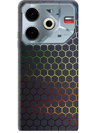 Чохол силіконовий на телефон tecno pova 6 neo соти, які переливаються "498u-3753-58250"