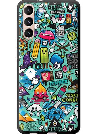 Чехол tpu на телефон samsung galaxy s21 стикер бомбинг 1 "693b-2114-58250"