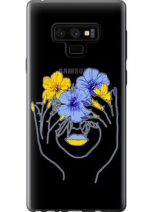 Чохол силіконовий патріотичний на телефон samsung galaxy note 9 n960f дівчина v4 "5276u-1512-58250"