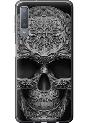 Чехол силиконовый на телефон samsung galaxy a7 (2018) a750f skull-ornament "4101u-1582-58250"