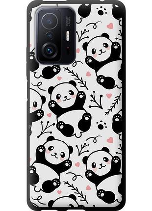 Чехол tpu на телефон xiaomi 11t панды "4318b-2487-58250"