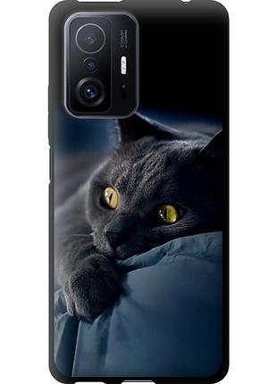 Чехол tpu на телефон xiaomi 11t pro дымчатый кот "825b-2552-58250"