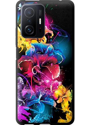Чохол tpu на телефон xiaomi 11t абстрактні квіти "511b-2487-58250"